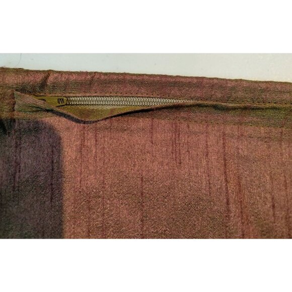 Decorative Pillow Cover Brown Handcrafted Multicolor Textured Ribbon Art 17 x 17 - Picture 6 of 6